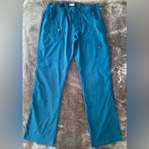 Koi deep teal cargo scrub pants